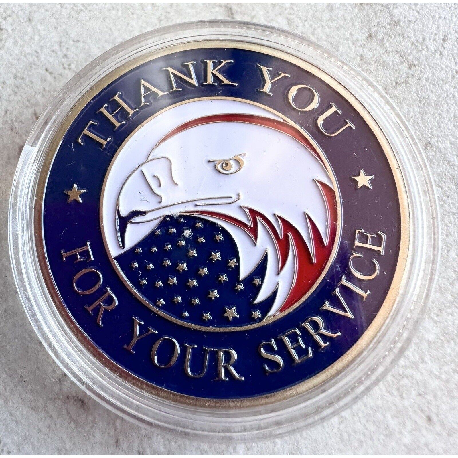Your Nation Proudly Salutes You, Thank You For Your Service Challenge Coin