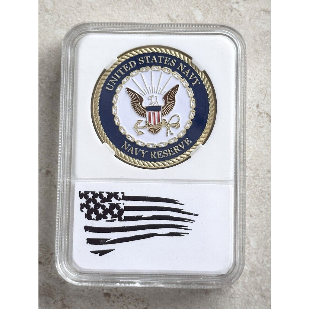 US Navy Reserve Service CHALLENGE COIN USN-US Navy New With Beautiful Case