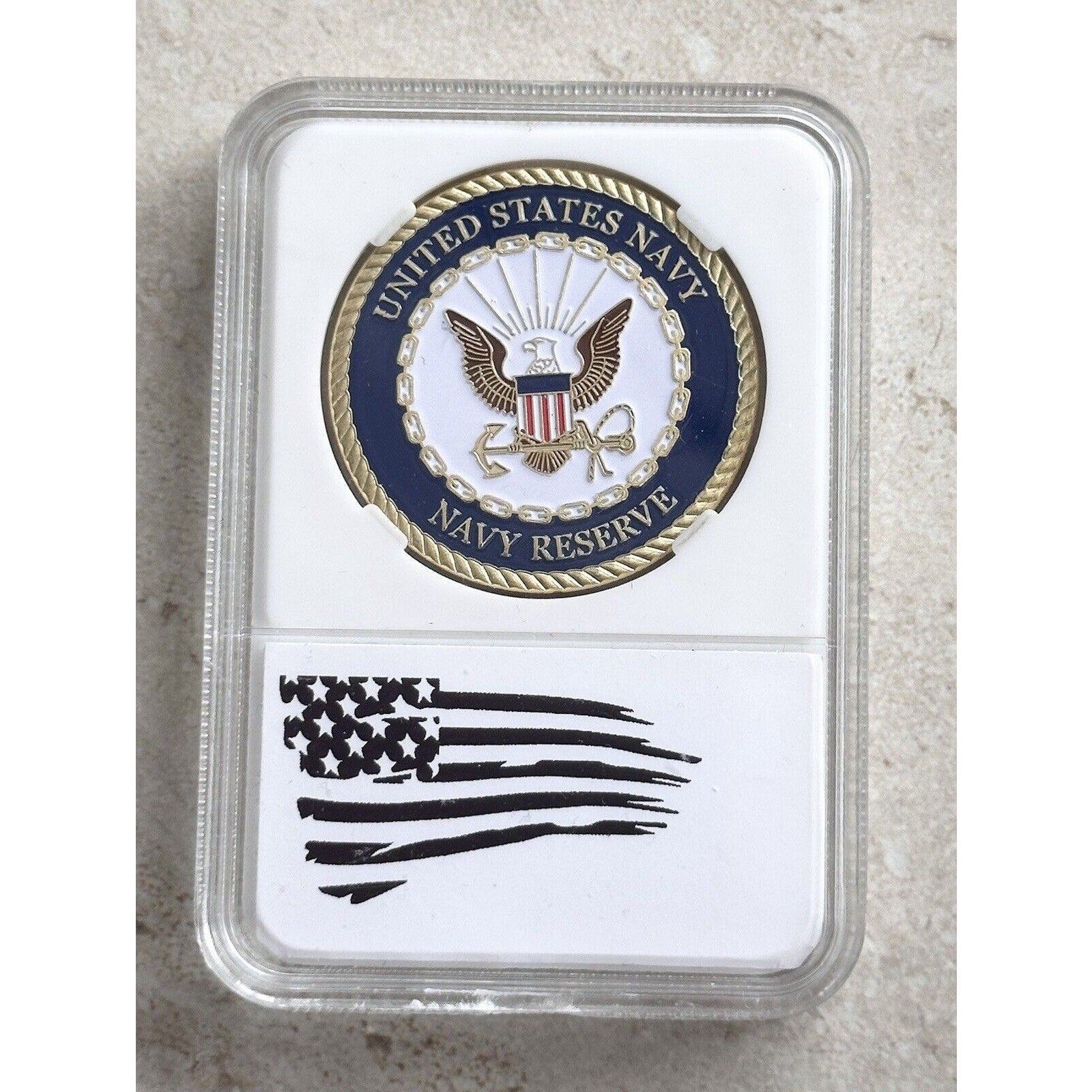 US Navy Reserve Service CHALLENGE COIN USN-US Navy New With Beautiful Case