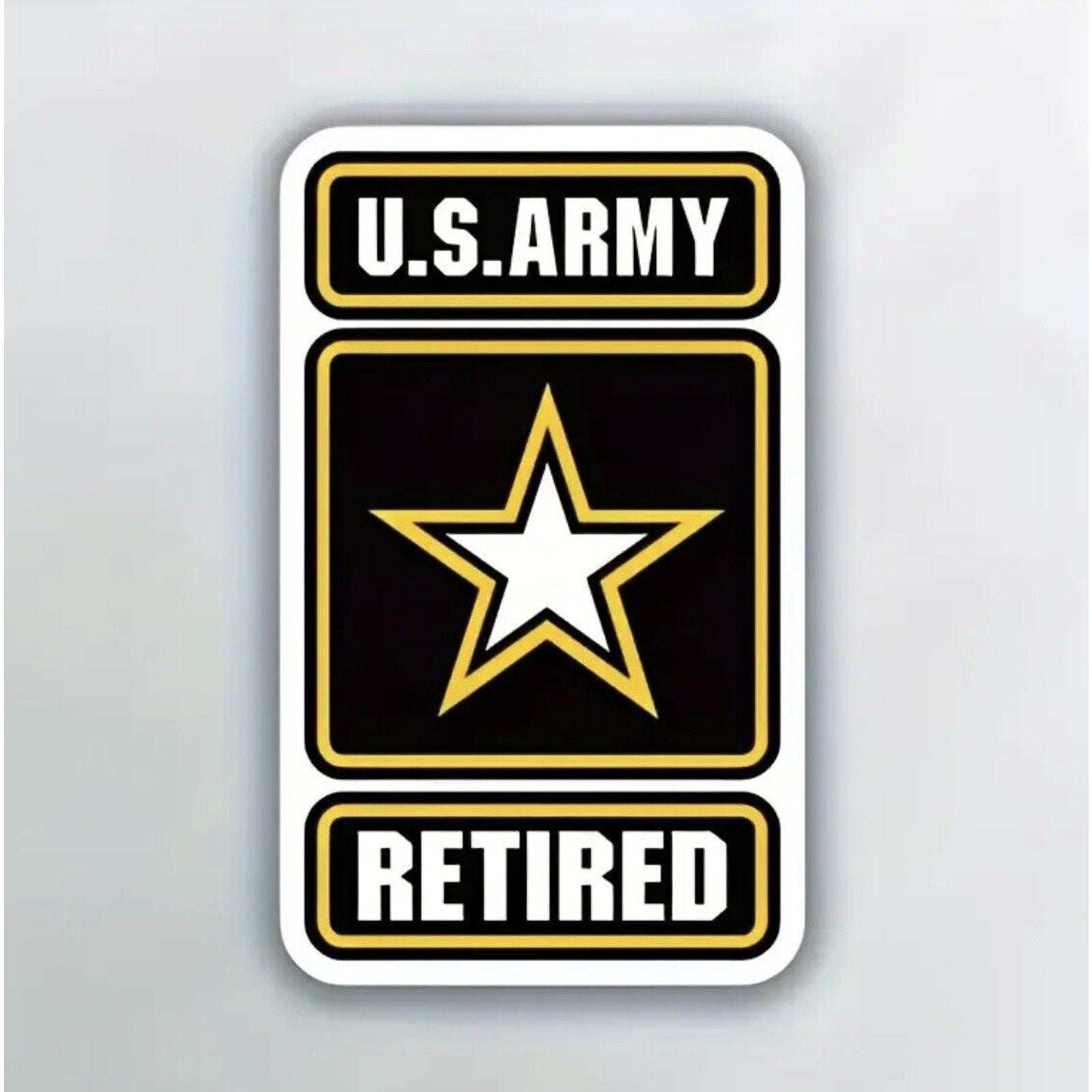US ARMY RETIRED LOGO Inside Outside Car Laptop PC VINYL DECAL STICKER