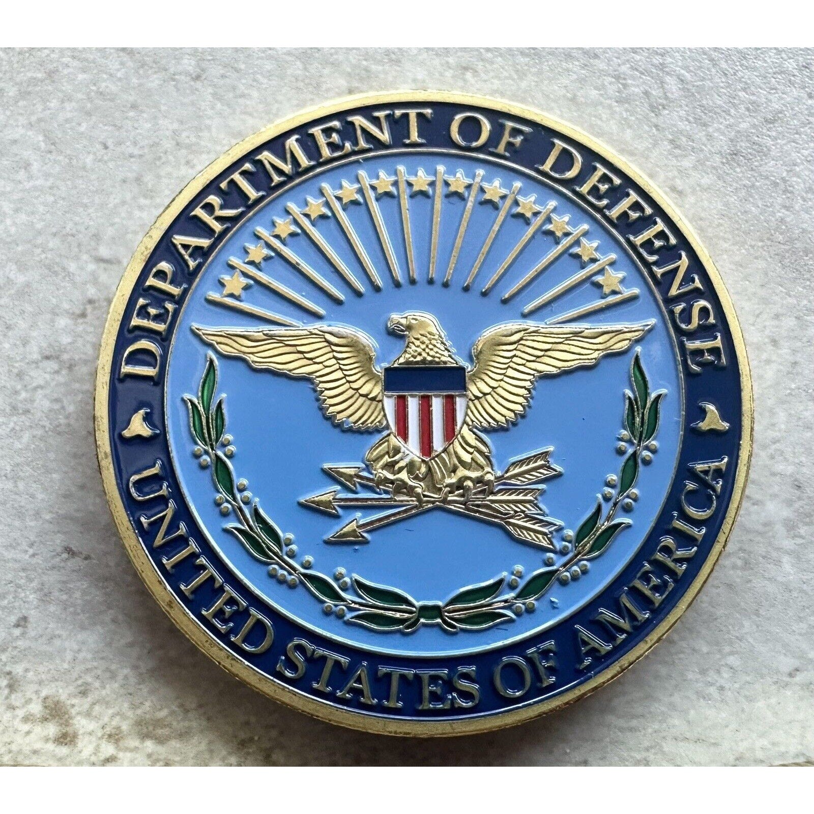 DoD Department Of Veterans Affairs VA Police Officer W/ Walnut Wood Holder USA