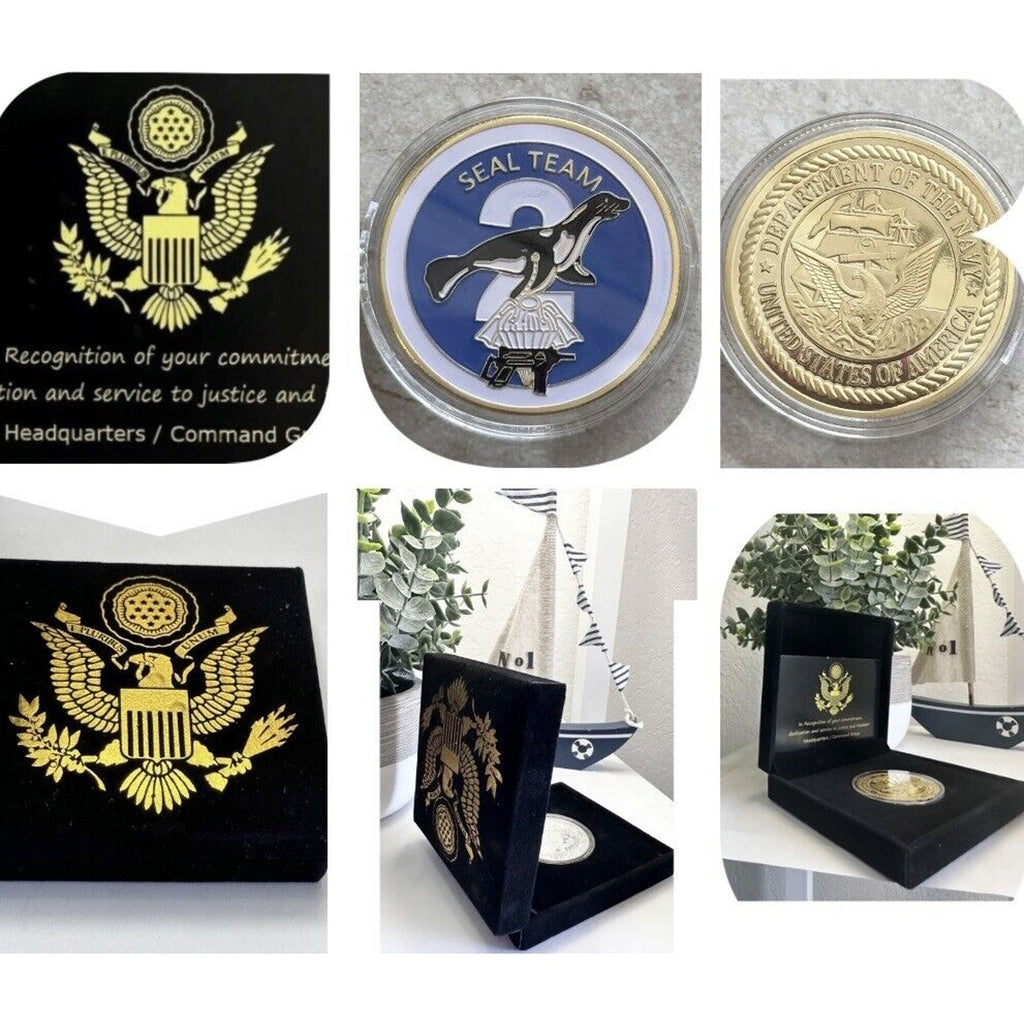US Navy SEAL Team Two Naval Special Warfare Command NSW SOCOM Challenge Coin USN