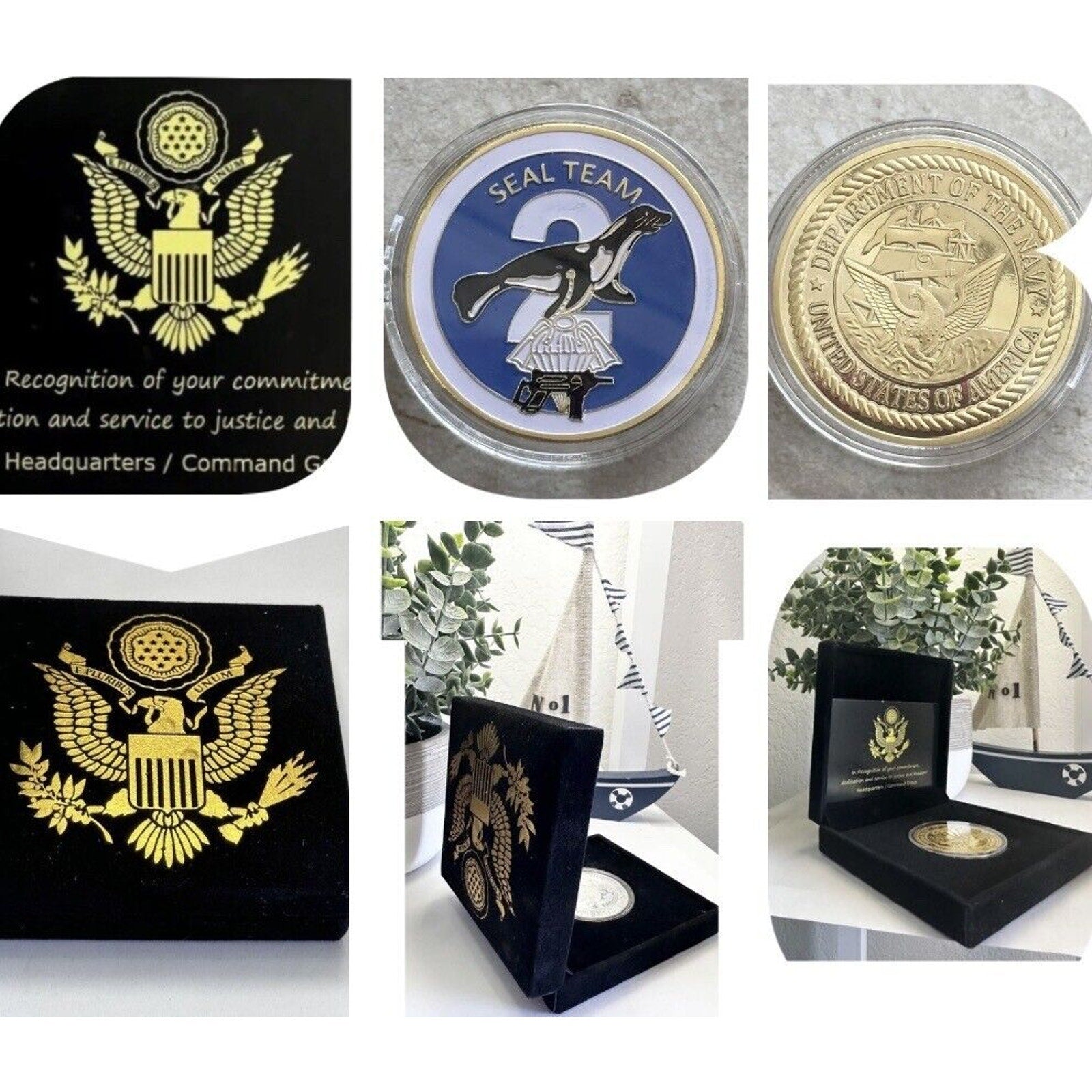 US Navy SEAL Team Two Naval Special Warfare Command NSW SOCOM Challenge Coin USN