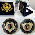 United States Military Veteran Challenge Coin Army Soldiers' Oath w/ velvet case