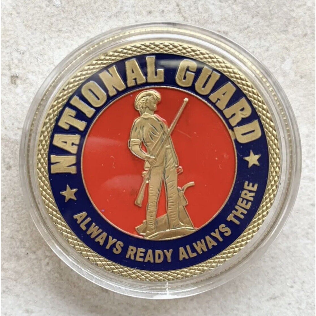 ARMY NATIONAL GUARD Challenge Coin with Velvet Presentation Box
