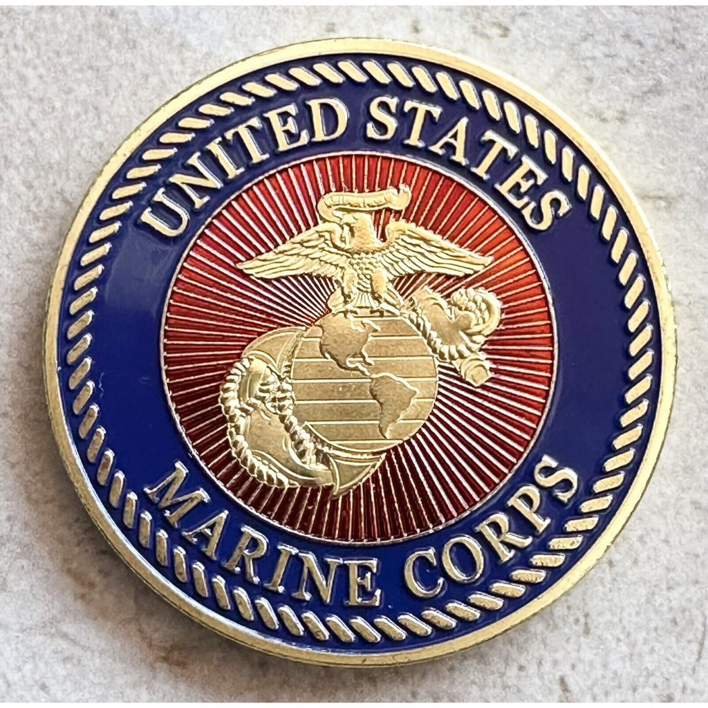 US MARINE CORPS MILITARY POLICE Challenge Coin with velvet case.