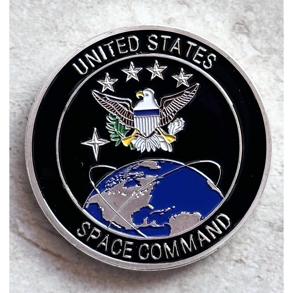 United State Space Force AIR FORCE SPACE COMMAND Challenge Coin with velvet case