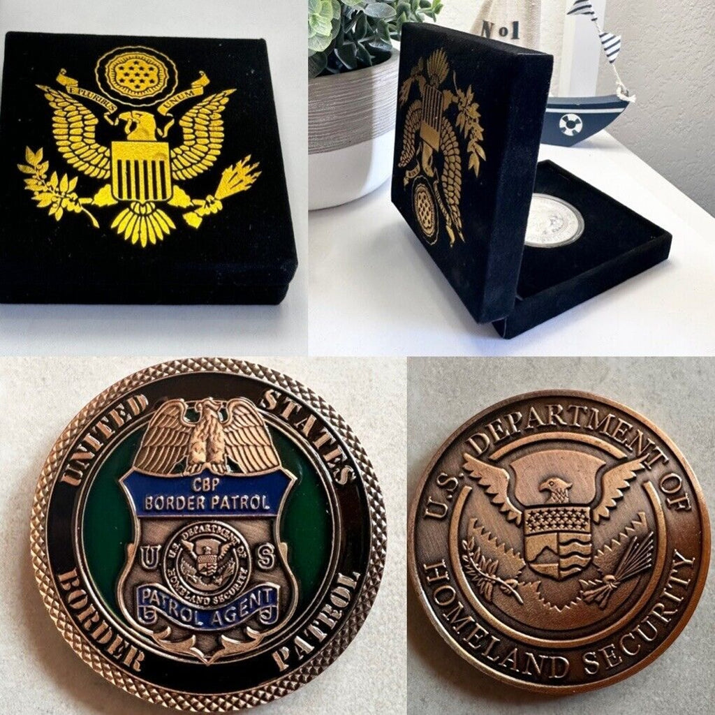 CUSTOMS AND BORDER PATROL Challenge Coin With Special Velvet Case New