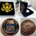 CUSTOMS AND BORDER PATROL Challenge Coin With Special Velvet Case New