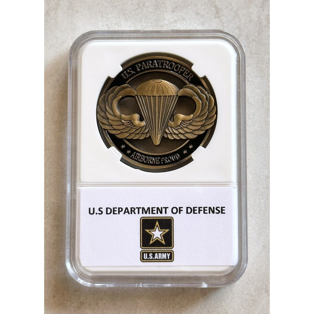 US Paratrooper Army 82 Nd Airborne Proud Challenge Coin.