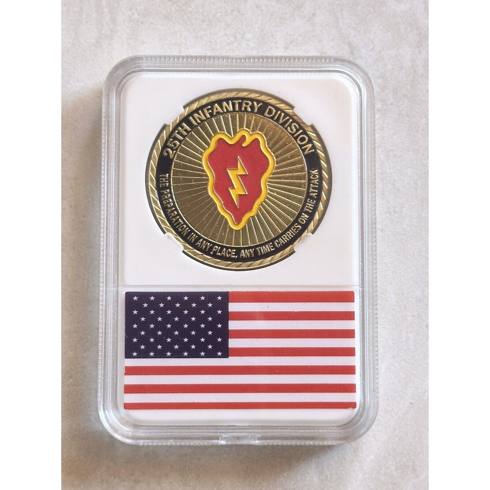 25th Infantry Division Challenge Coin 25 ID USA Fast Shipping, Come With Case
