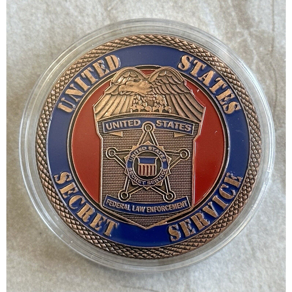 Secret Service Challenge Coin US Department Of Home Land Security With Case