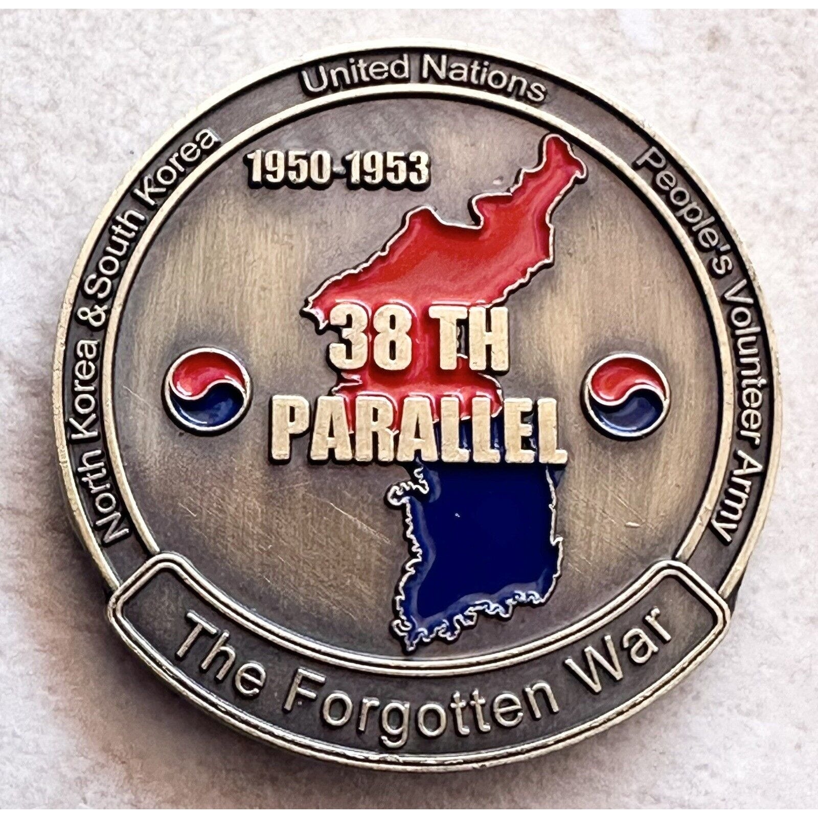 1950-1953 US.Army IX Corps 38TH Parallel Korean War Forgotten War Challenge Coin