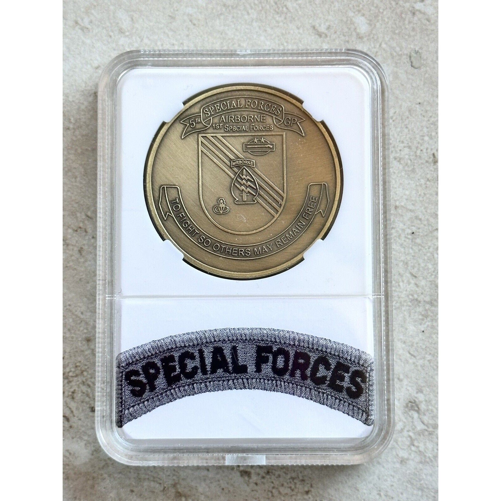 5TH GROUP Challenge Coin ARMY AIRBORNE SPECIAL FORCES THE PROFESSIONALS