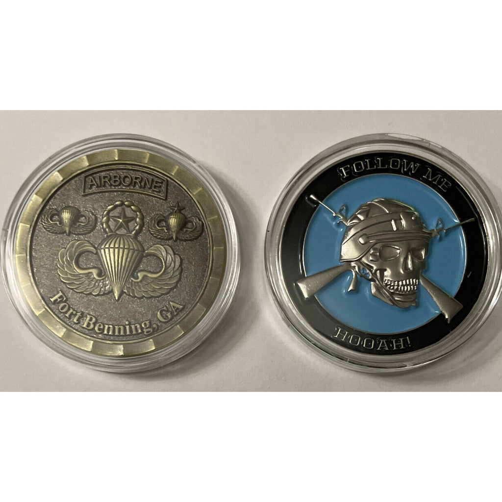 US Army Airborne School 1st Bn 507th Parachute Infantry Badge 2x Challenge Coin