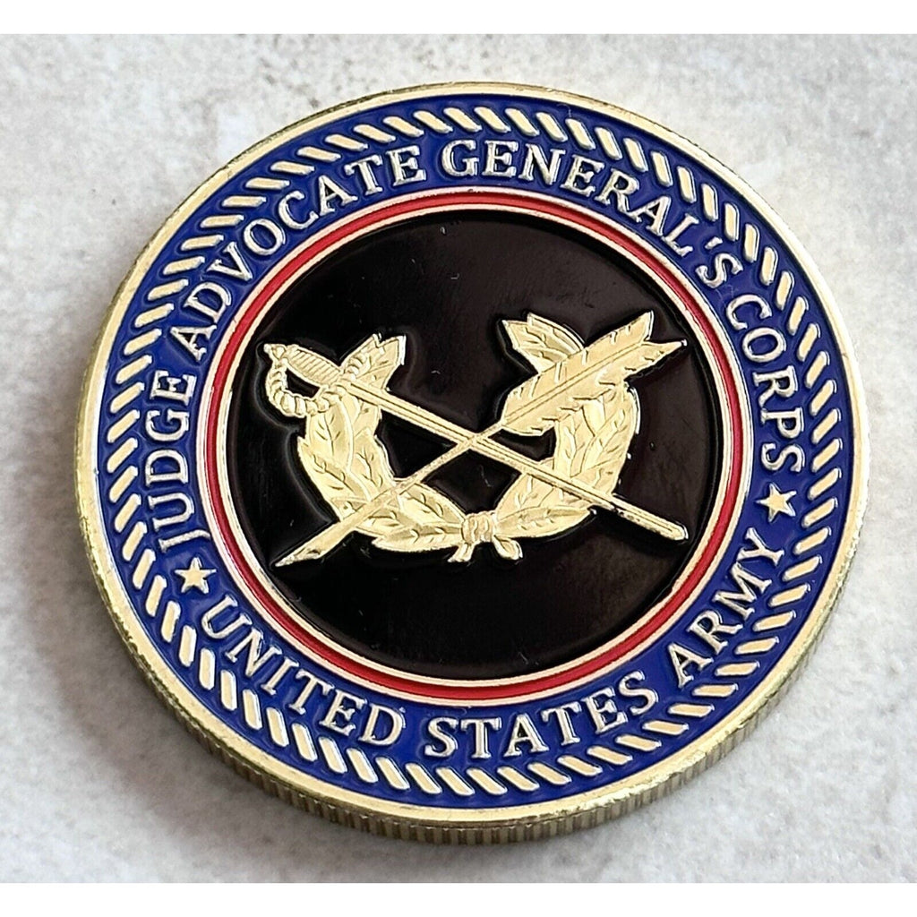 US ARMY (JAG) JUDGE ADVOCATE GENERALS' CORPS Challenge Coin with Velvet Case