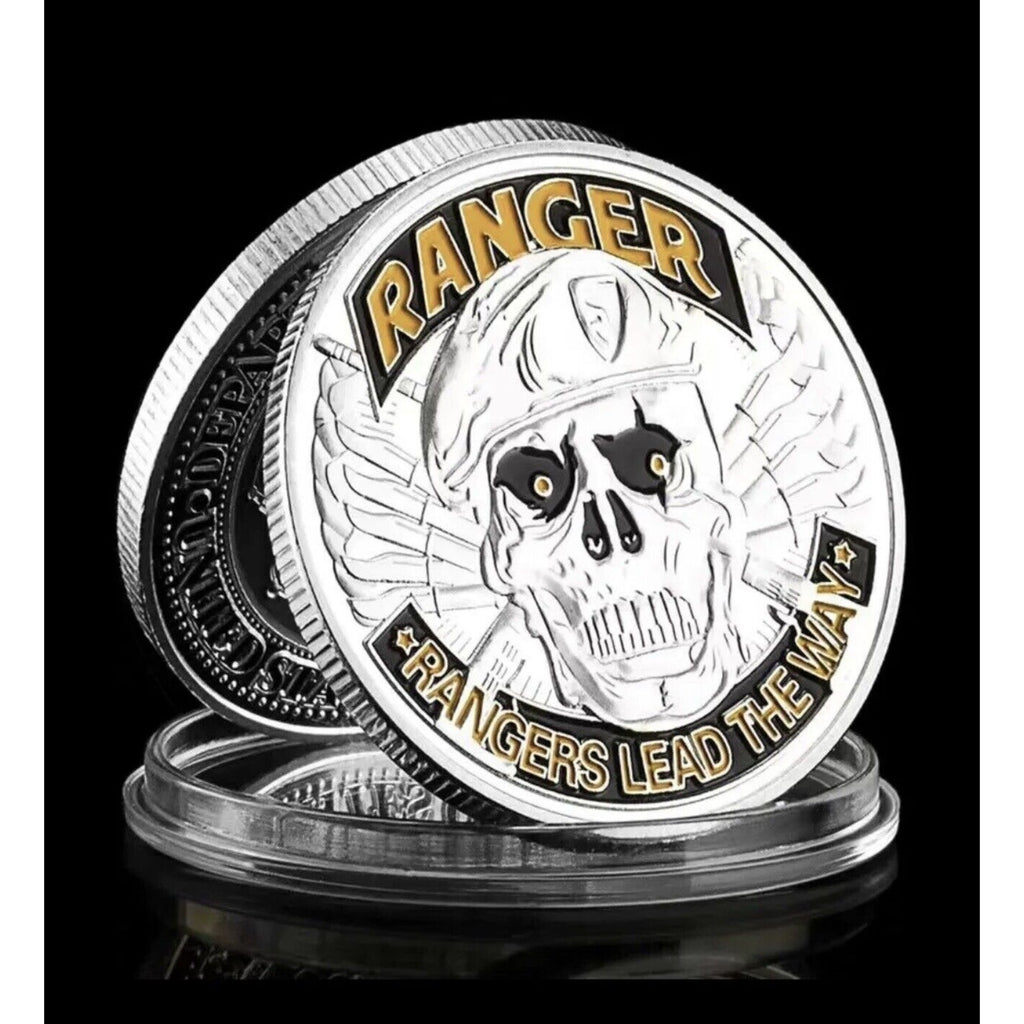 US ARMY RANGERS LEAD THE WAY Challenge Coin Army Ranger SEAL SKULL
