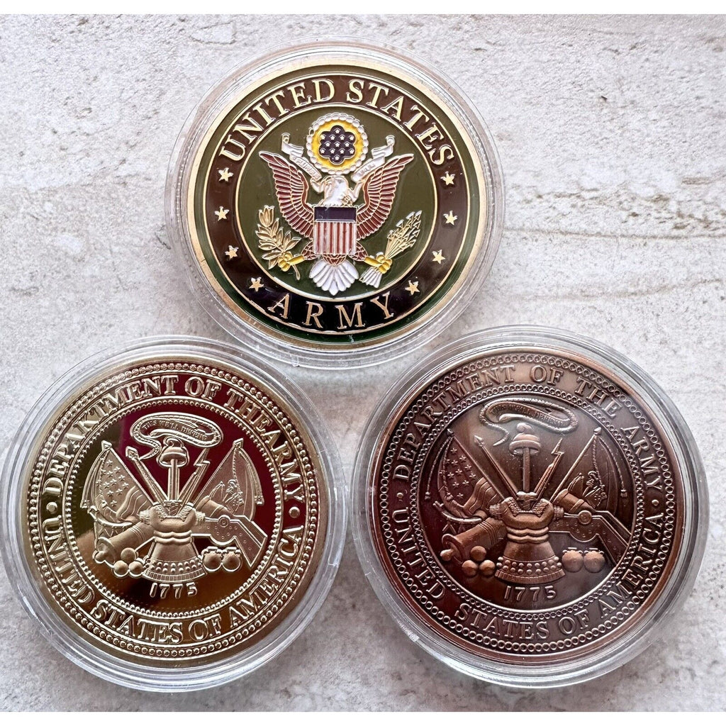 Lot of 3 MILITARY POLICE CORPS CHALLANGE COIN MP CID officer Agent US ARMY LOGO