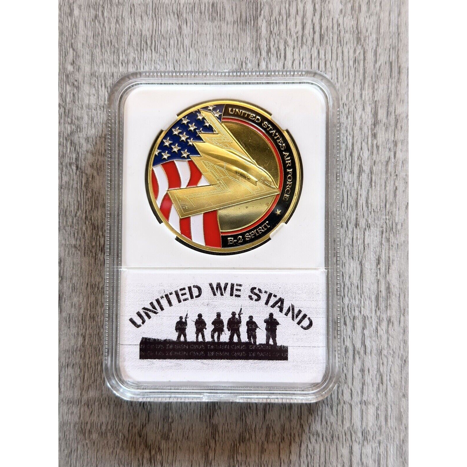 U S AIR FORCE B-2 SPIRIT (Stealth Bomber) Challenge Coin with nice case.