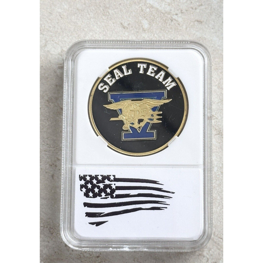 US NAVY SEAL TEAM FIVE Challenge Coin With Beautiful Case