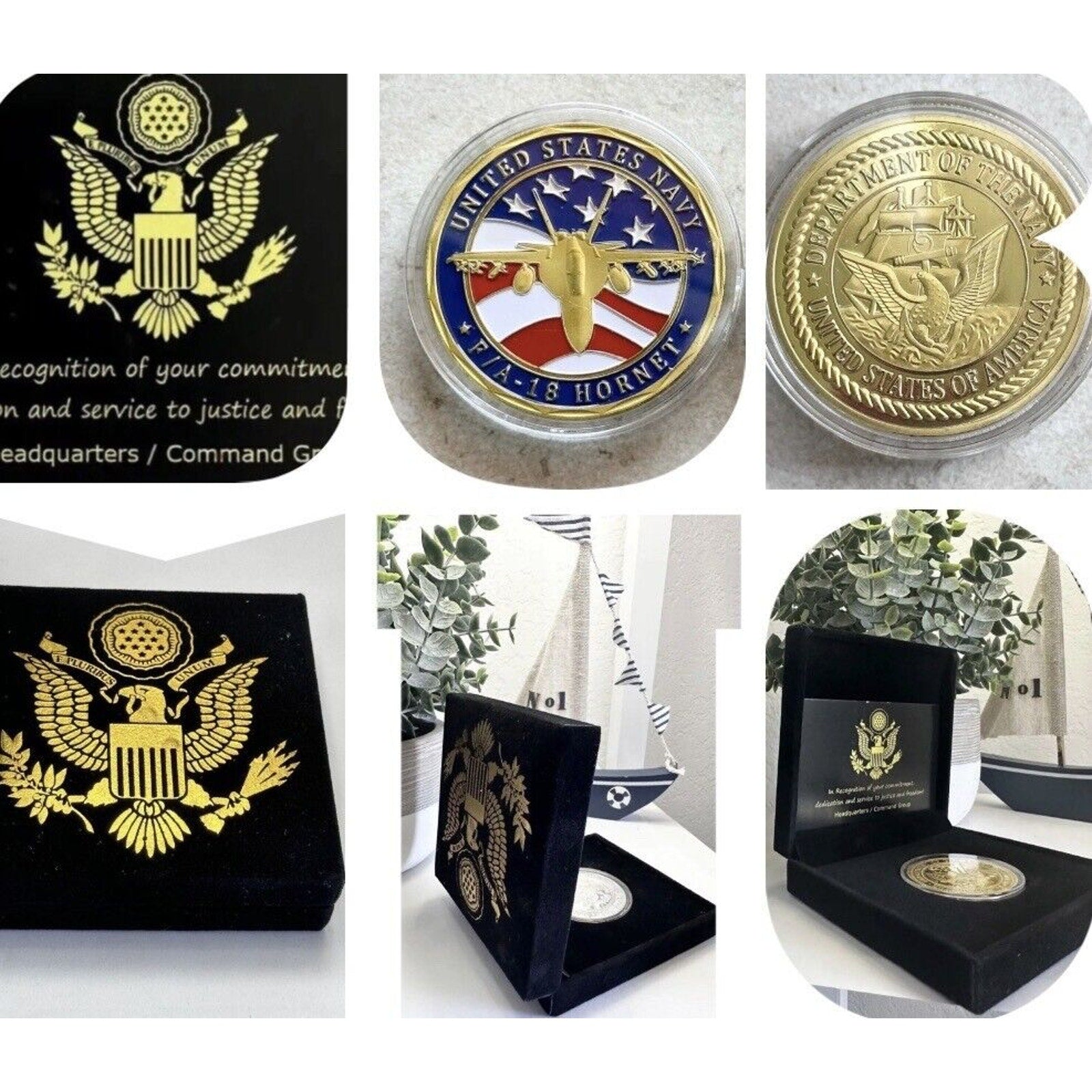 F/A-18 Hornet Coin USN Aircraft  US Navy