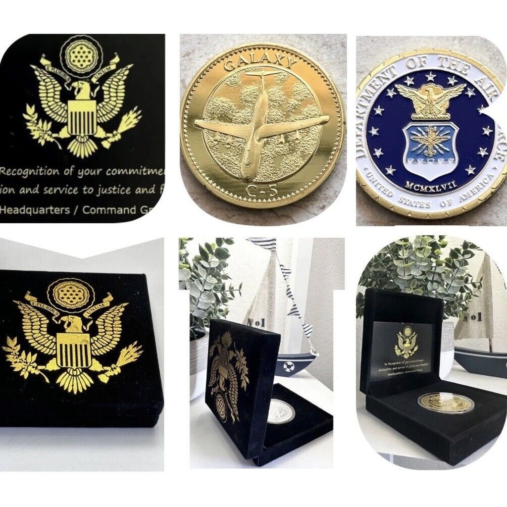 U S AIR FORCE C-5 GALAXY Challenge Coin USA-AF Challenge Coin