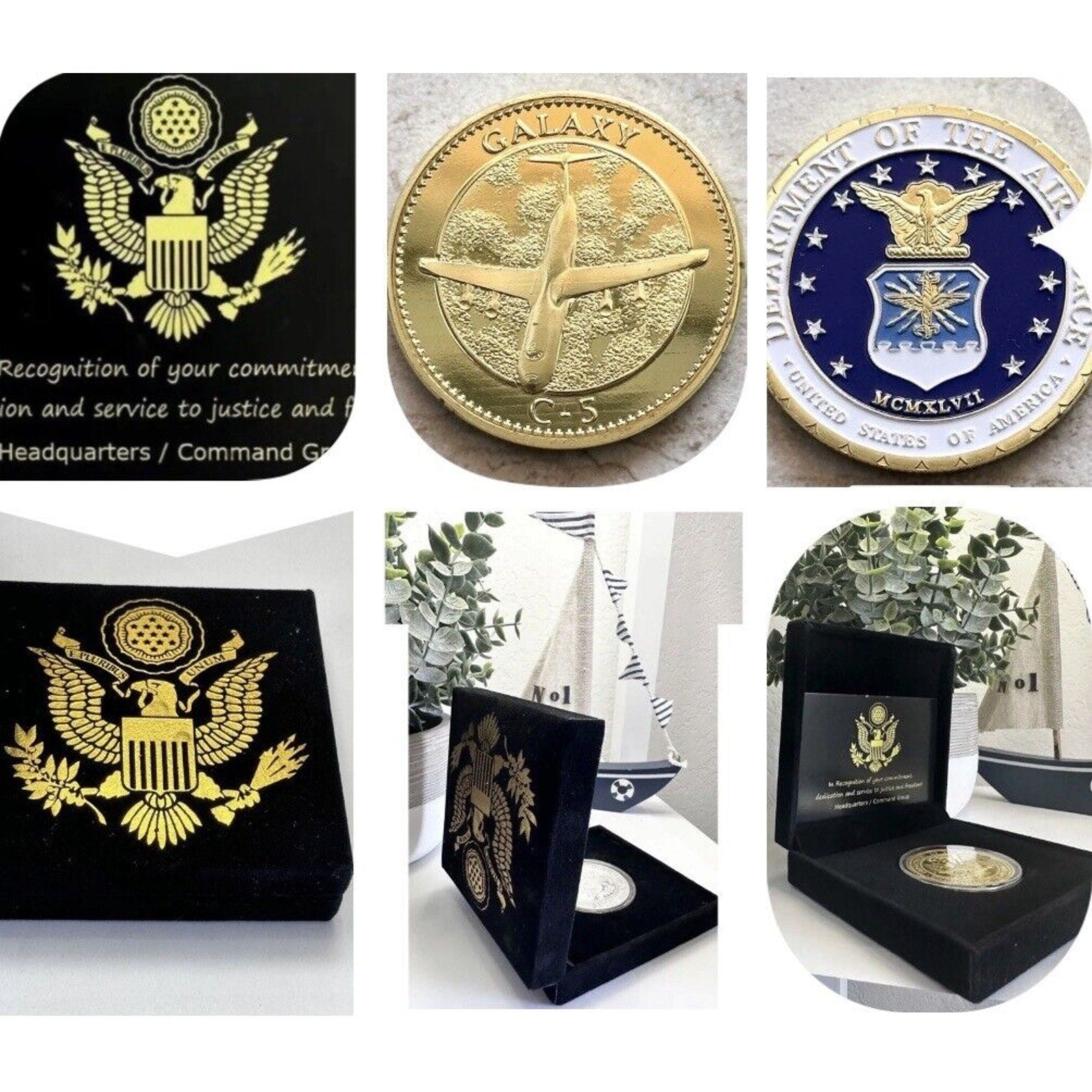 U S AIR FORCE C-5 GALAXY Challenge Coin USA-AF Challenge Coin