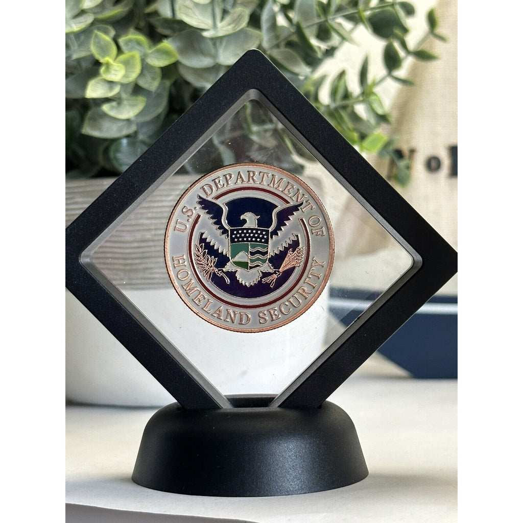 US Department Of Home land Security Challenge Coin With 3D Display Case