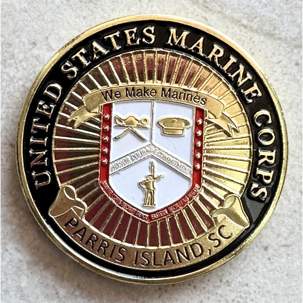 PARRIS ISLAND - USMC RECRUIT DEPOT Challenge Coin USMC New