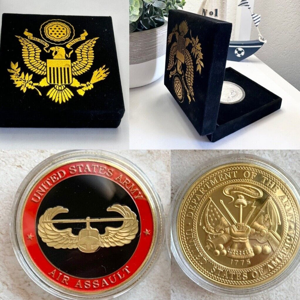 US ARMY AIR ASSAULT US Army Challenge Coin with special velvet presentation box
