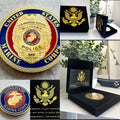 USMC Marine Corps Police Semper Fidelis Coin With Special Velvet Case
