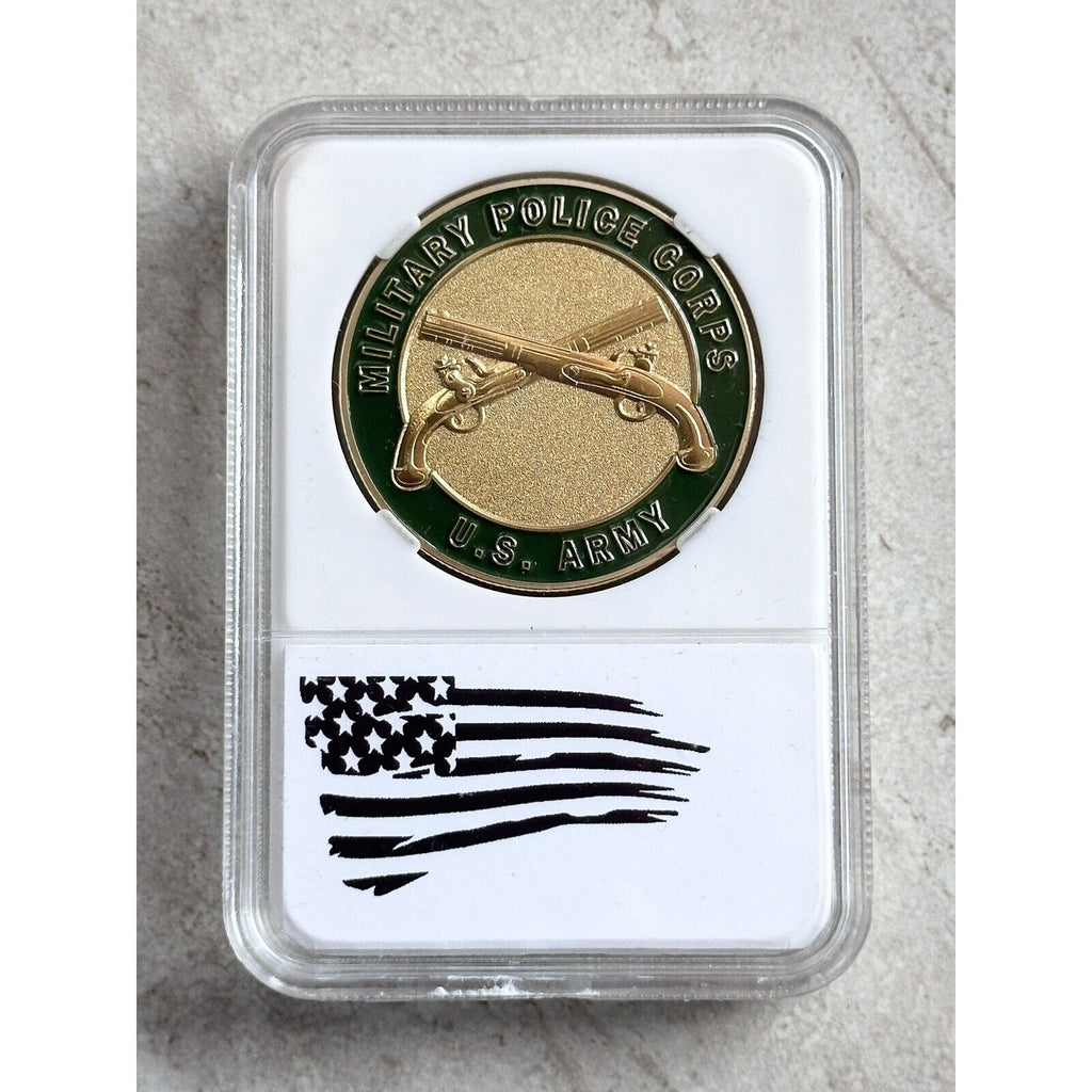 NEW U.S. Army Military Police Corps Challenge Coin With Case . USA seller !