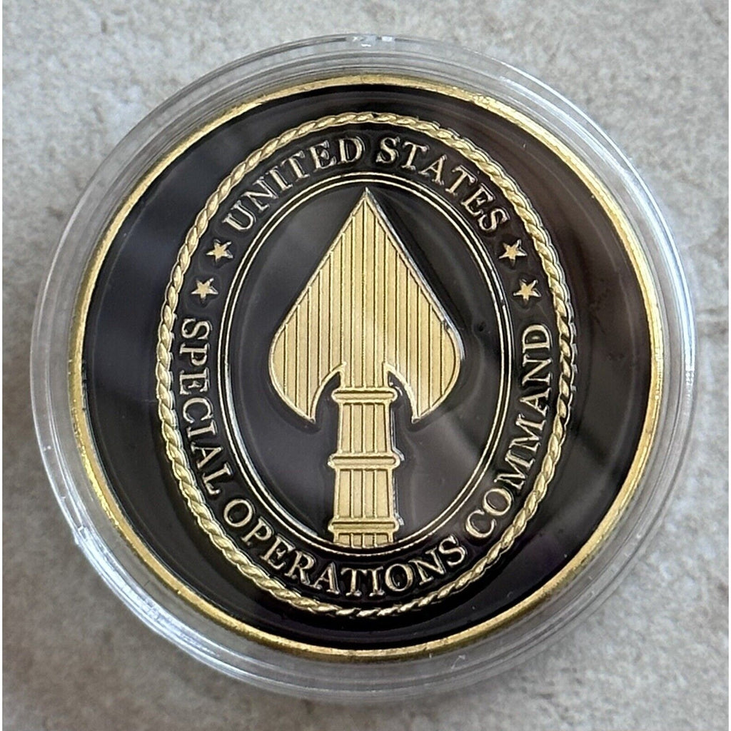 United States Special Operations Command Challenge Coin with velvet case