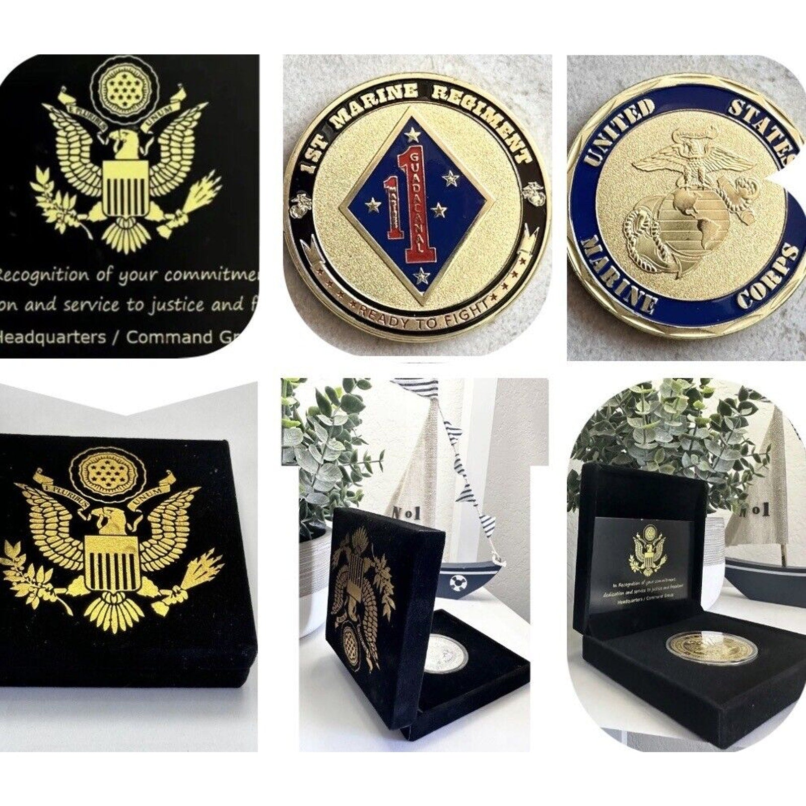 US MARINE CORPS - 1st MARINE REGIMENT Challenge Coin USMC