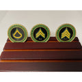 US ARMY Challenge Coin Rank Promotion Progress E-3 To E-5 With Holder