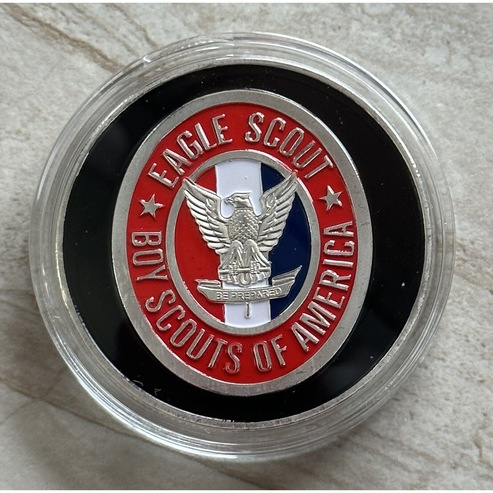 EAGLE SCOUT Challenge Coin with velvet presentation case