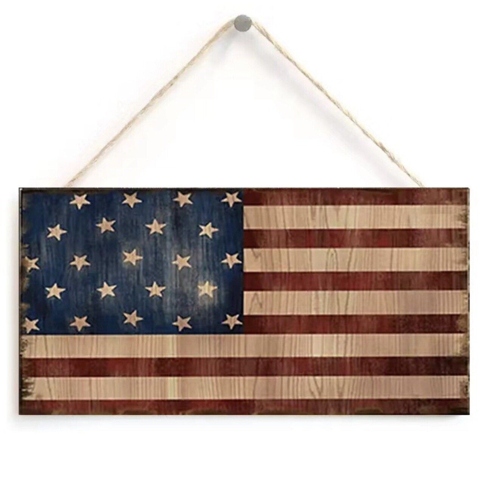 American Flag Independence Day Pendant Decoration Hanging Wooden Hanging Tag