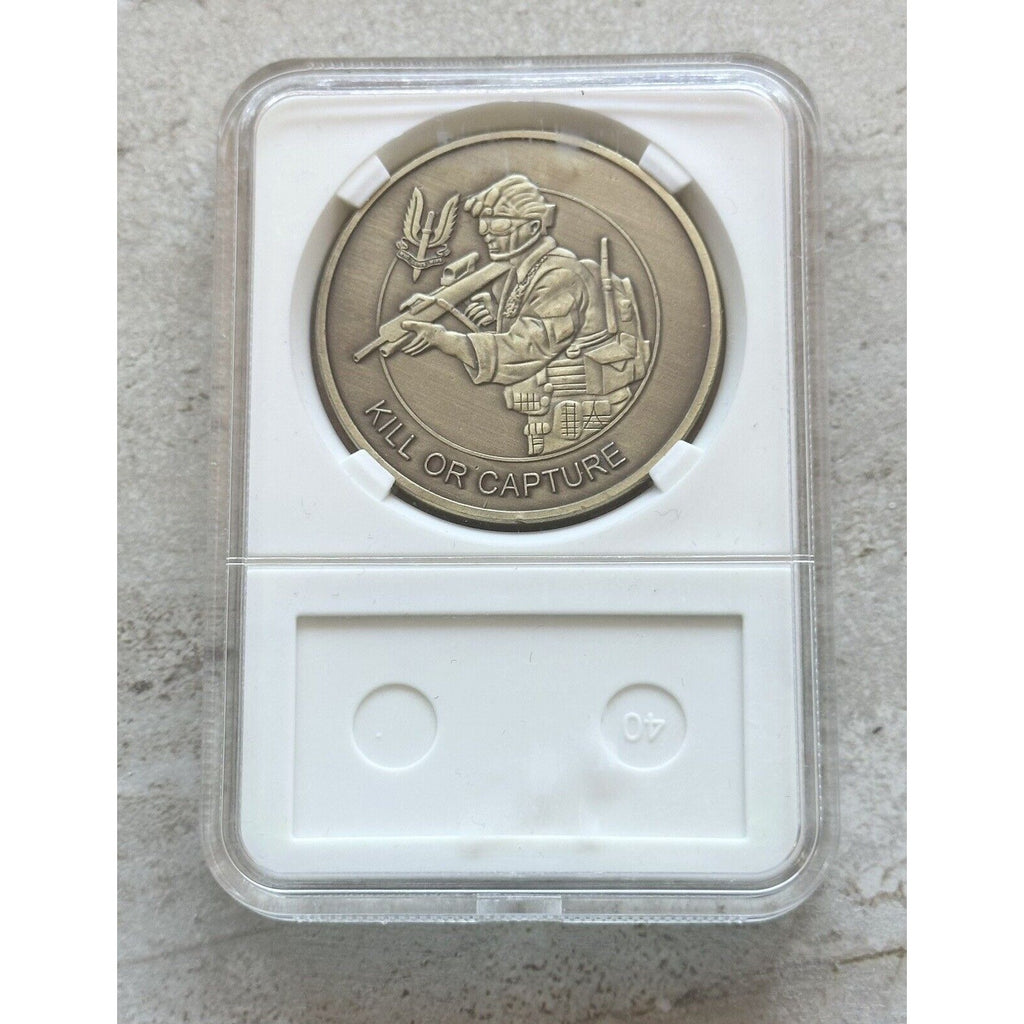 British Army UK Special Air Service WHO DARE WINS Kill or Capture Challenge Coin