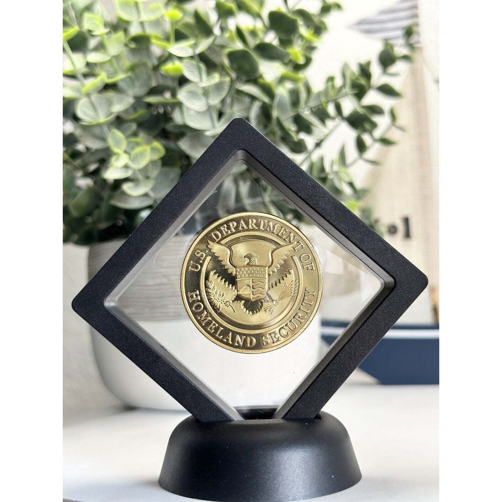 CUSTOMS AND BORDER PATROL Challenge Coin With 3D Display Case