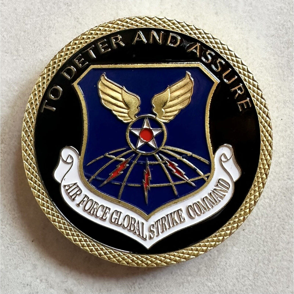 AIR FORCE GLOBAL STRIKE COMMAND Challenge Coin To Deter And Assure