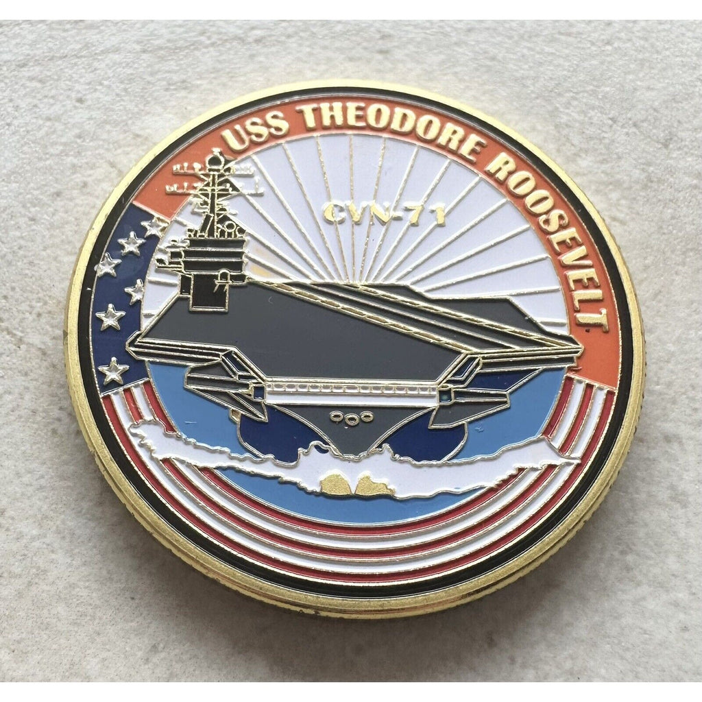 US NAVY - USS THEODORE ROOSEVELT - CVN-71 Challenge Coin