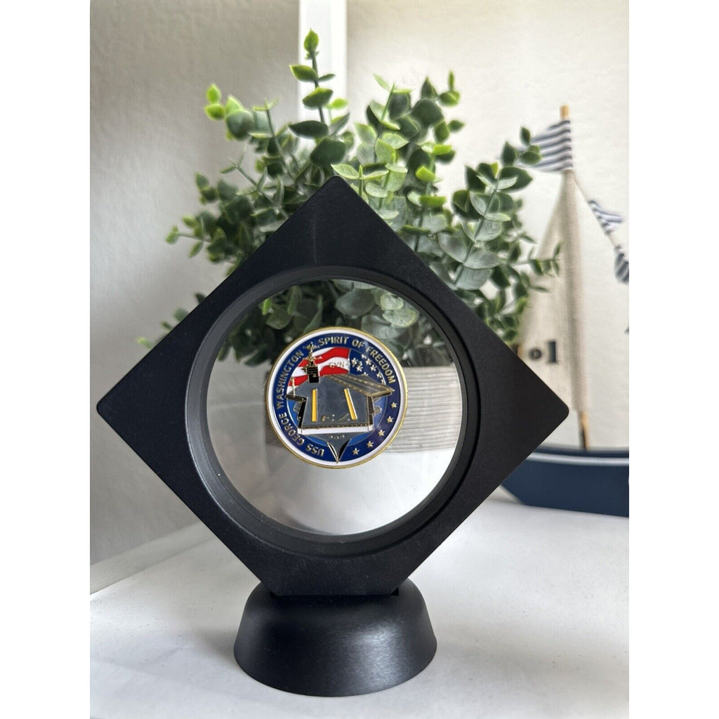 US NAVY USS GEORGE WASHINGTON CVN-73 Challenge Coin With 3D Display Case