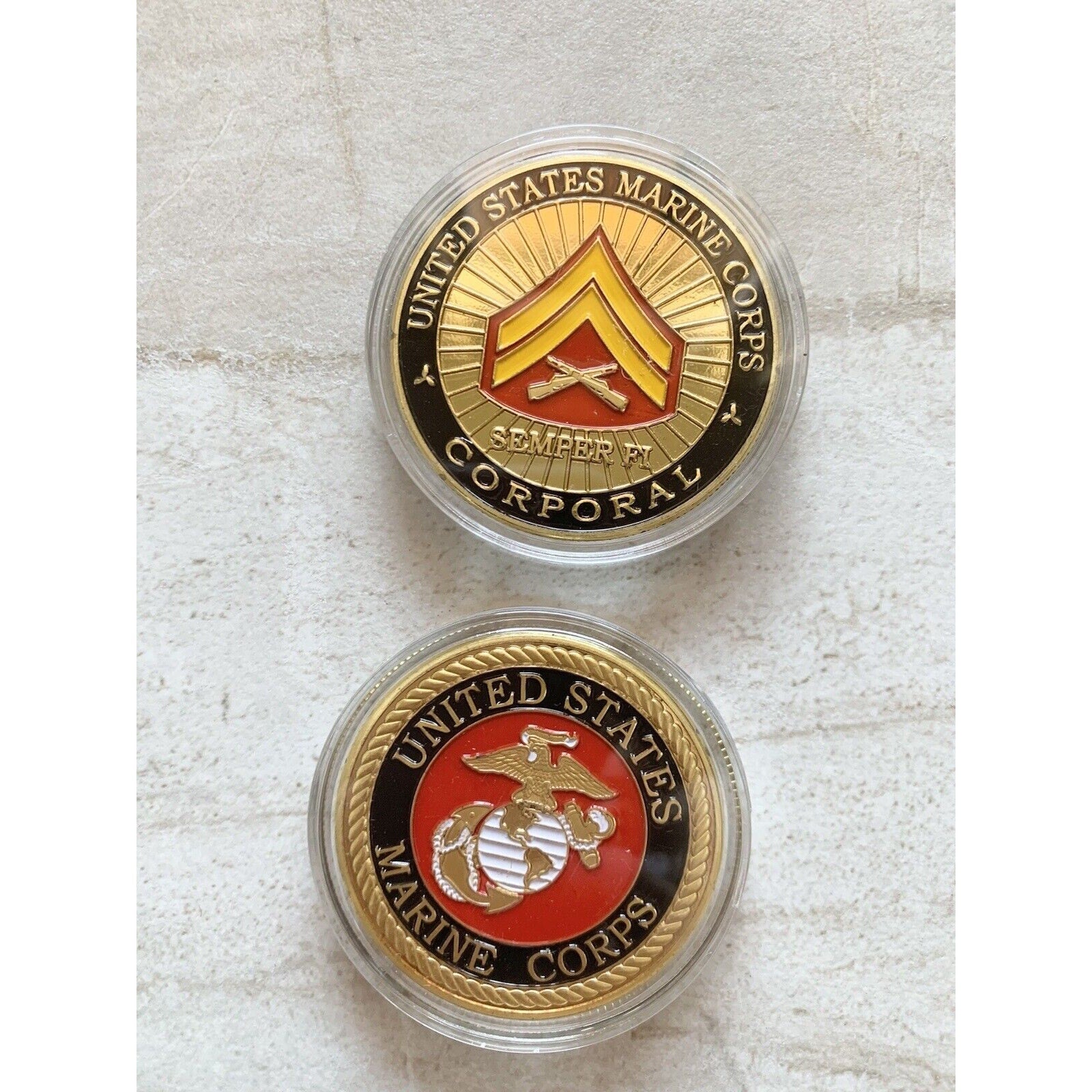 CORPORAL E-4 Rank USMC Challenge Coin US Marine Corps USMC
