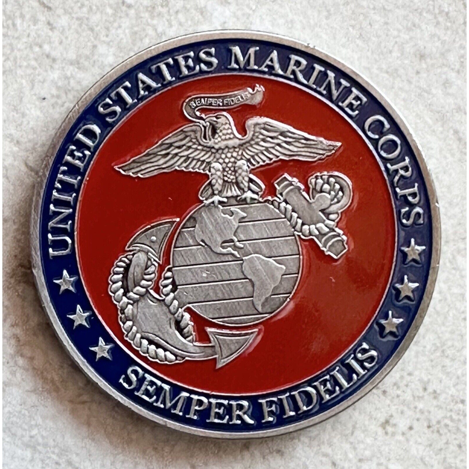 MARINE CORPS RAISING THE FLAG MOUNT SURIBACHI IWO JIMA CHALLENGE COIN w/ case