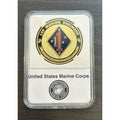 US Marine Corps - 1st MARINE REGIMENT Challenge Coin With Case