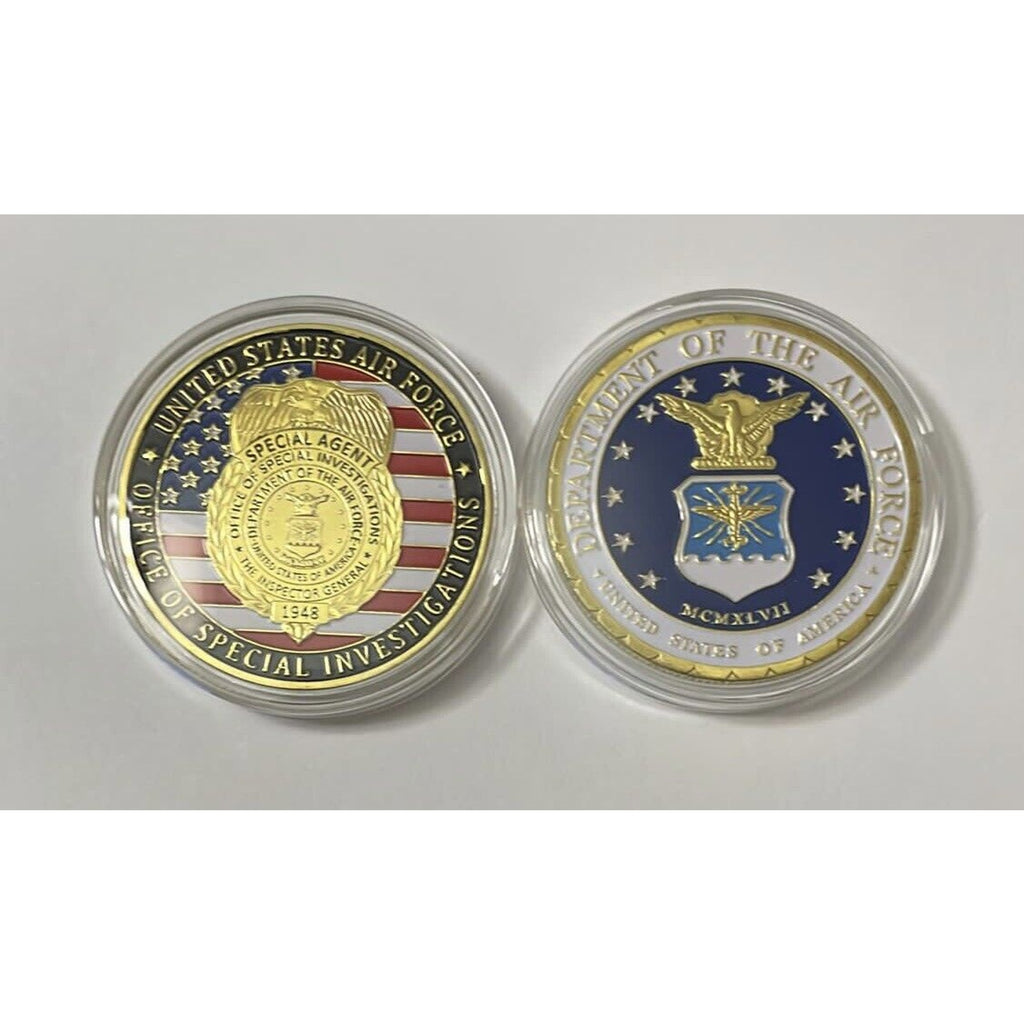 United States Air Force OFFICE OF SPECIAL INVESTIGATIONS Challenge Coin w/ case