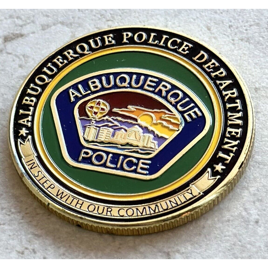 City Of Albuquerque Police Dept Challenge Coin With Special Velvet Case