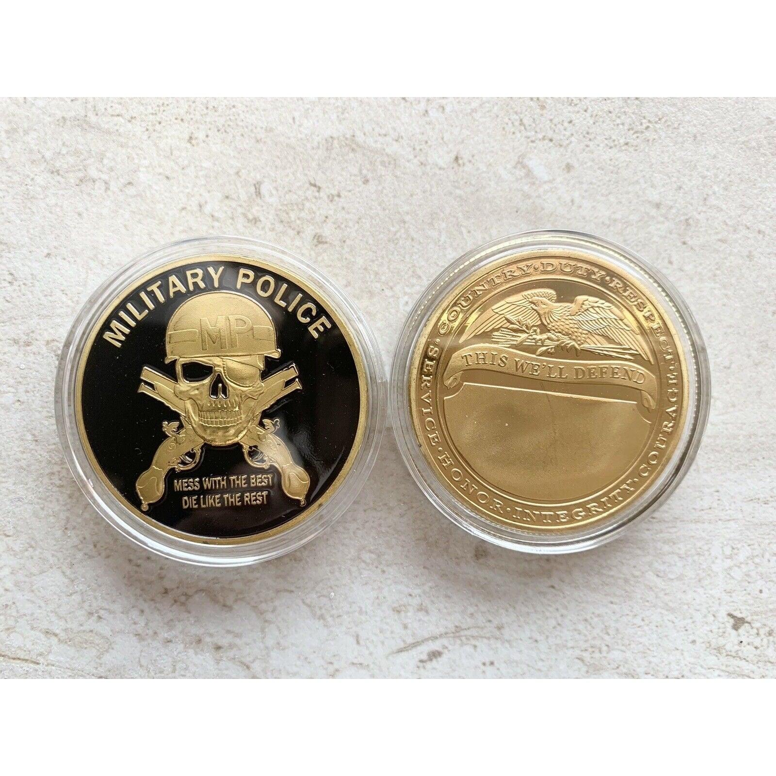 UNITED STATES MILITARY POLICE MP Army Challenge Coin with velvet case