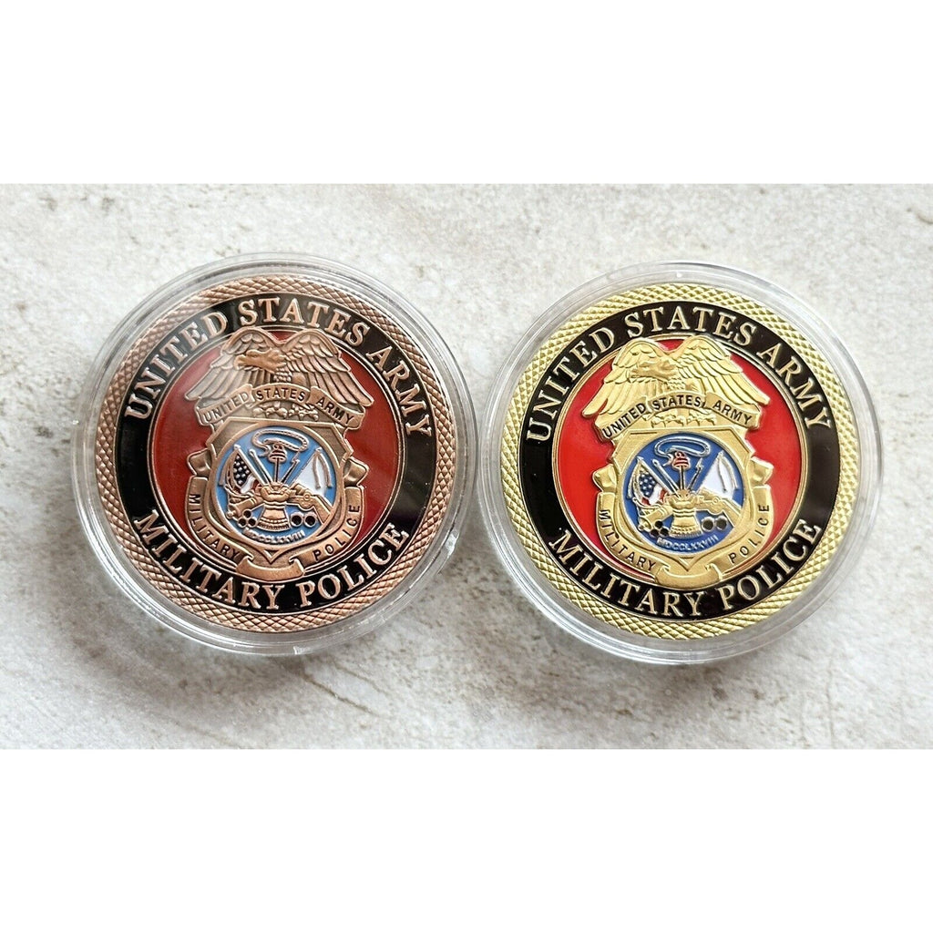 2 PCS US ARMY MILITARY POLICE Challenge Coin