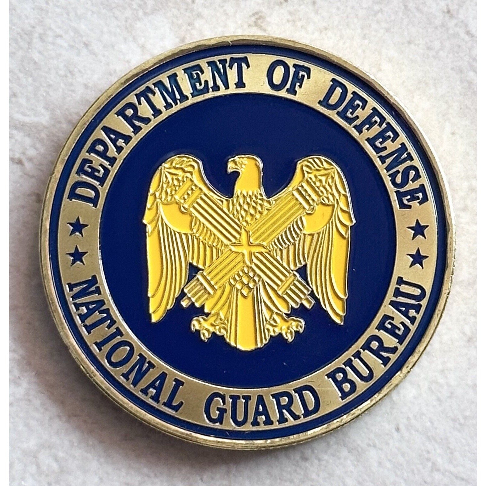 Department of Defense National Guard Bureau Challenge Coin With Special Case